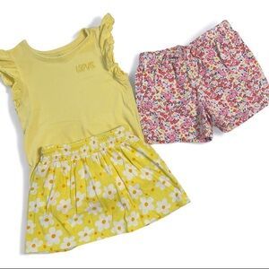 Old Navy Yellow and Pink Girls Matching Set